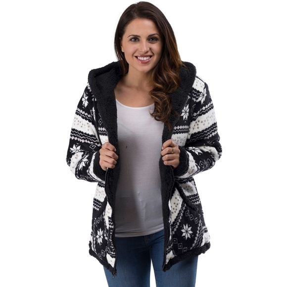 TRAIL CREST Women's Blur/White Flush Nordic Sherpa Lined Jacket Size XS Pockets - Picture 12 of 12